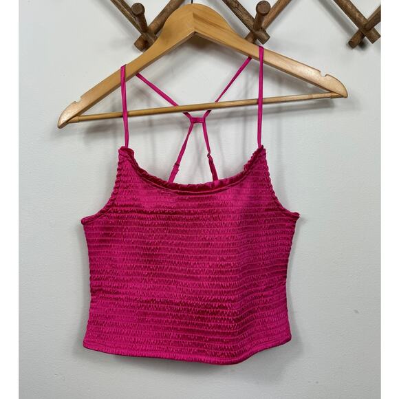 Free People Right on Time Smocked Cami in Fuchsia Size S - Picture 3 of 9